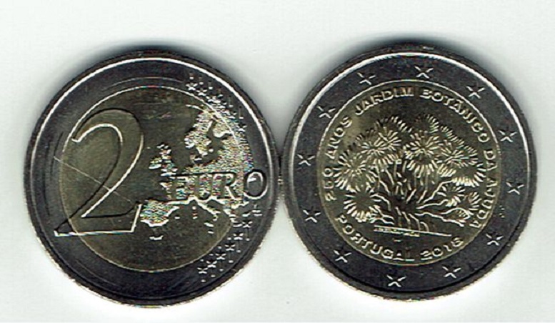 (afbeelding voor) 2 Euromunt Portugal 2018 - Botanische tuin UNC